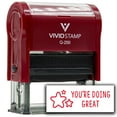 thumbnail image 1 of Vivid Stamp You’re Doing Great Self-Inking Rubber Stamps (Red Ink) - Q-200, 1 of 3