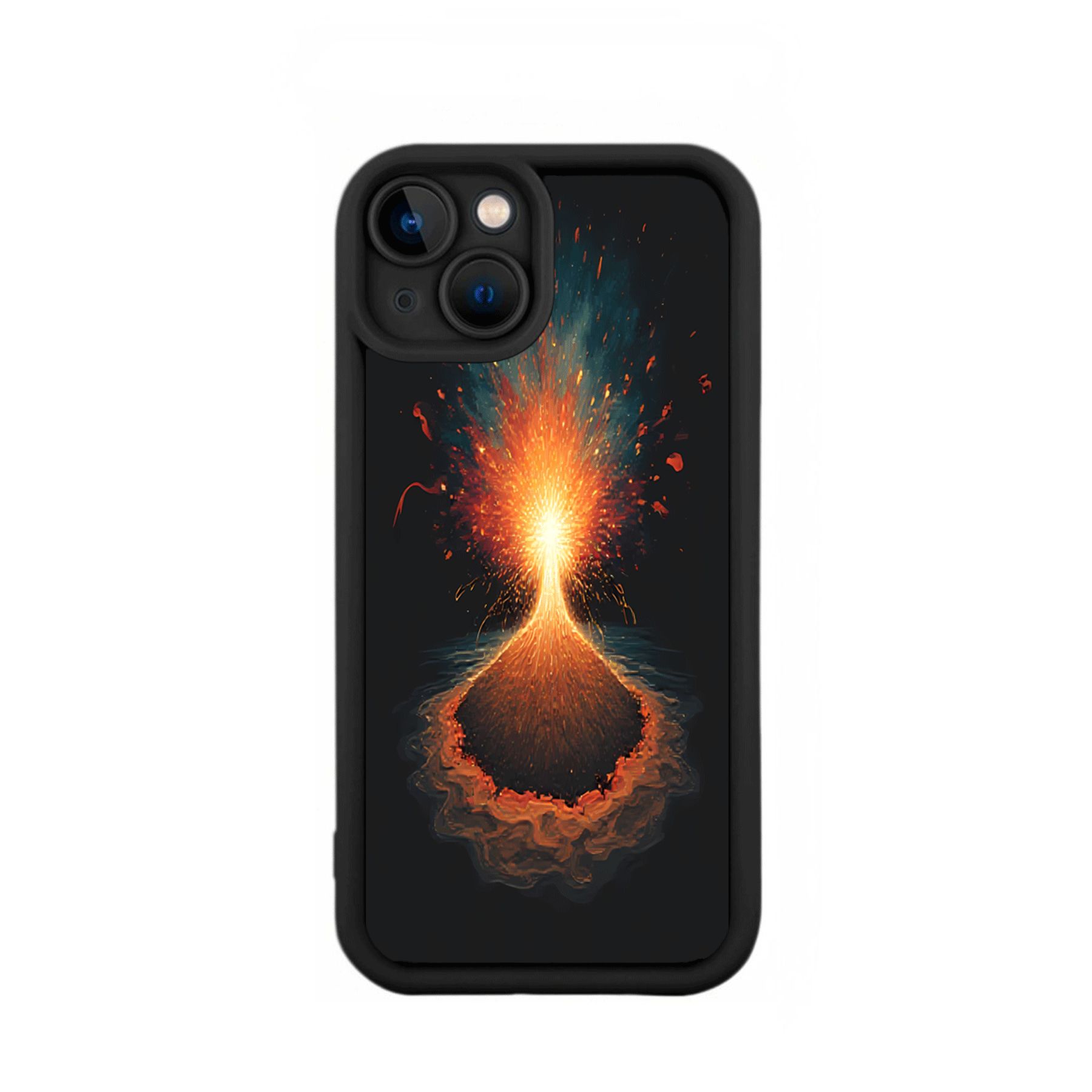 Vivid Volcano Eruption Design iPhone 15 Case - Lightweight Yellowing ...