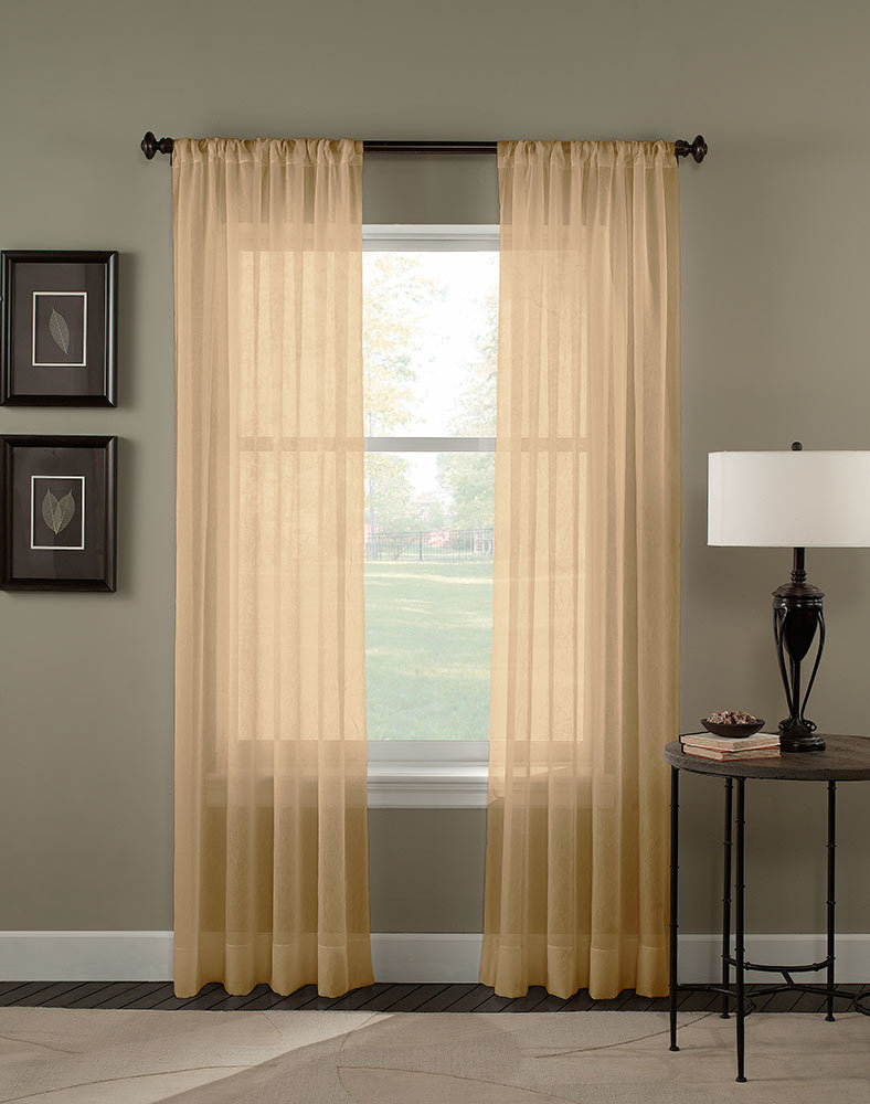 VividVibes Curtains Sheer - Linen Texture Sheer Window Covering, Light & Airy Translucent Panels for Bedroom Living Room Patio Glass Door, 54 inch Width x 120 inch Length, Set of 1