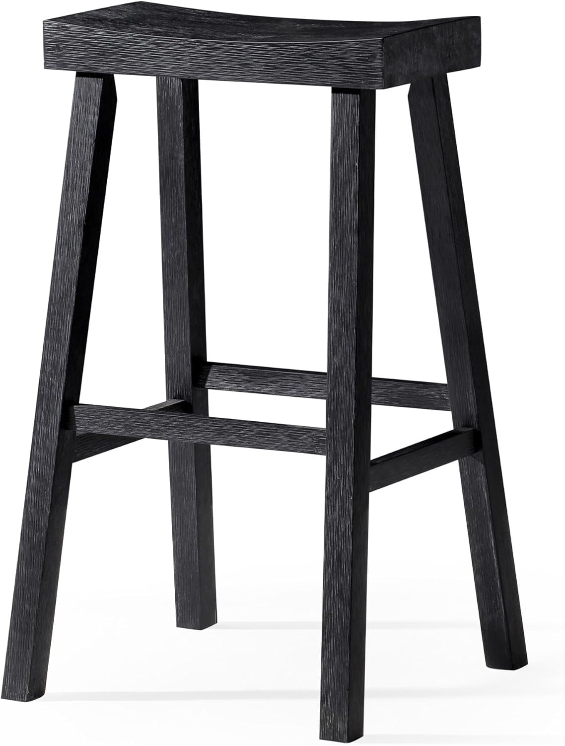 VividVibes Kitchen Bar Stool, Modern Farmhouse Wood Barstool, Kitchen ...