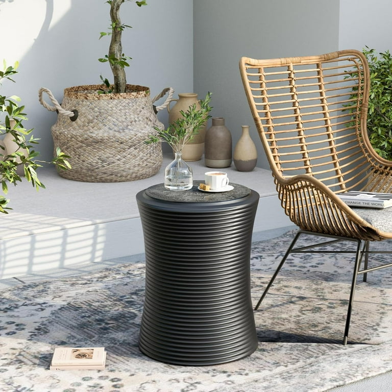 Garden Stool Modern Patio Side Table VividVibes Outdoor Concrete