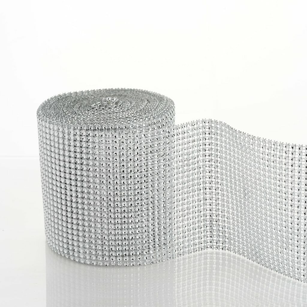 VividVibes Sparkling Rhinestone Mesh Ribbon for Event Decorations ...