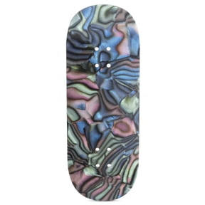 VividWood Fingerboard Deck Blue Shell Sizzle 33mm Maple Wood Mini Skateboard Deck