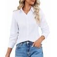 thumbnail image 1 of Vividaire Stain Resistant Button Down Shirts for Women Collared Long Sleeve Wrinkle Free Blouse Fitted Office Tops, 1 of 9