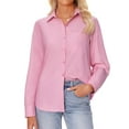 thumbnail image 1 of Vividaire Women's Shirts Casual Button Down Long Sleeve Wrinkle Free Blouse, 1 of 12