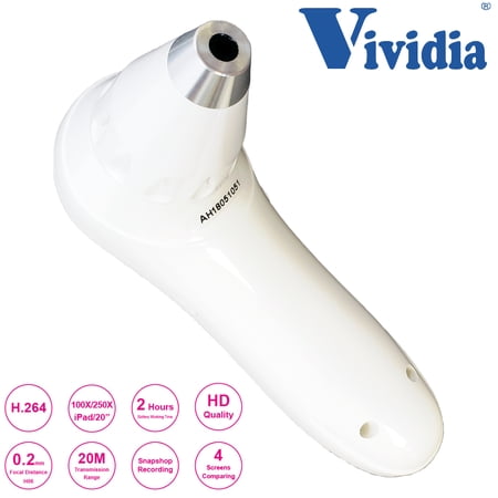 Vividia H06 WiFi Wireless Portable Hair Scalp Skin Microscope for iOS and Android Devices with 250x Lens