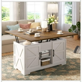 Ashley Kettleby Baule Tavolino - Mobile Legno Vintage Con Piano Sollevabile 85cm - Foto 7