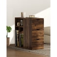 thumbnail image 1 of Vividwood Narrow End Table with 3 Drawers and Storage Shelves for Living Room, Bedroom, Brown, 1 of 7