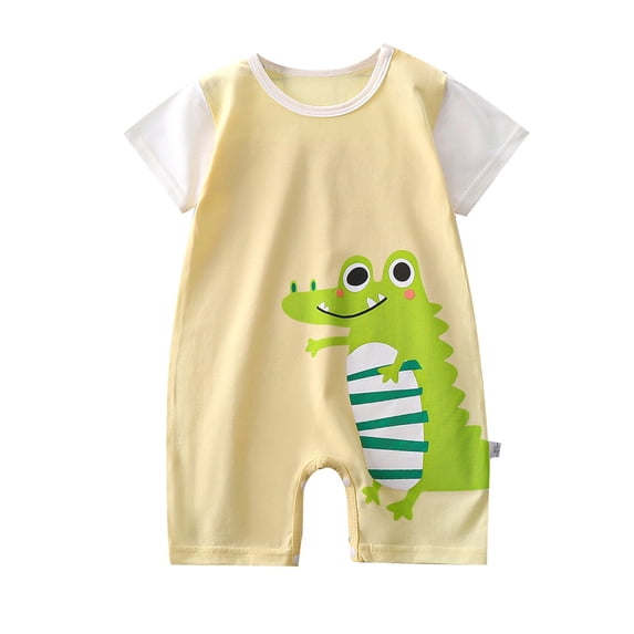 Vividxx Baby Boys Bodysuits O-Neck Soft Romper Onesie For Newborn Newborn Comfortable Everyday Wear Solid Color Birthday Dailywear