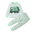 thumbnail image 1 of Vividxx Boy Cartoon Pattern O-Neck Long Sleeved T-Shirt + Long Pants Slacks Trousers Two Piece Home Wear Children Sets (3Y 8Y) Toddler Versatile Outfits Sets, 1 of 6
