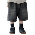 thumbnail image 1 of Vividxx Boys Cargo Shorts Summer Casual Denim Shorts For Kids Stylish Comfortable Slacks Toddler To Youth 1-12 Years Solid Color Fashionable Bottoms, 1 of 8
