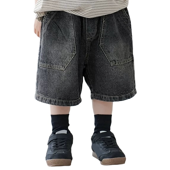 Vividxx Boys Cargo Shorts Summer Casual Denim Shorts For Kids Stylish Comfortable Slacks Toddler To Youth 1-12 Years Solid Color Fashionable Bottoms