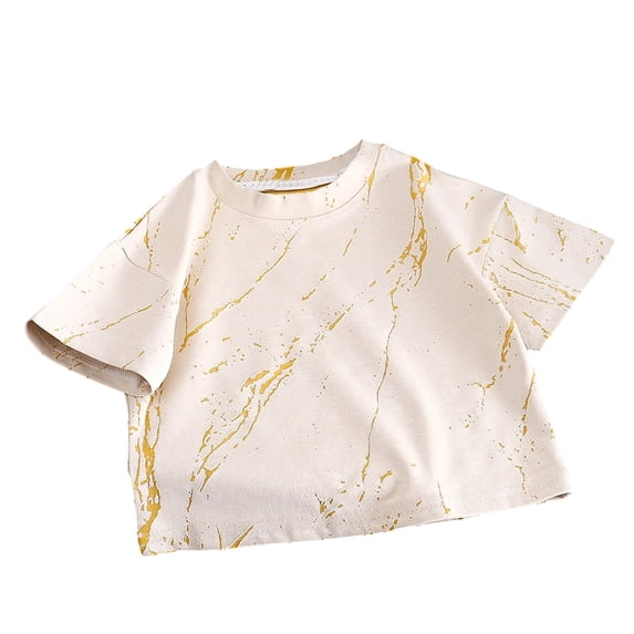 Vividxx Boys Casual Tops Loose Fit Tie Dye Short Sleeve T-Shirt Fashion Kids Clothing For Daily Wear Summer Outfits Setsboys 6M To 9 Years Toddler O-Neck Classic Dailywear
