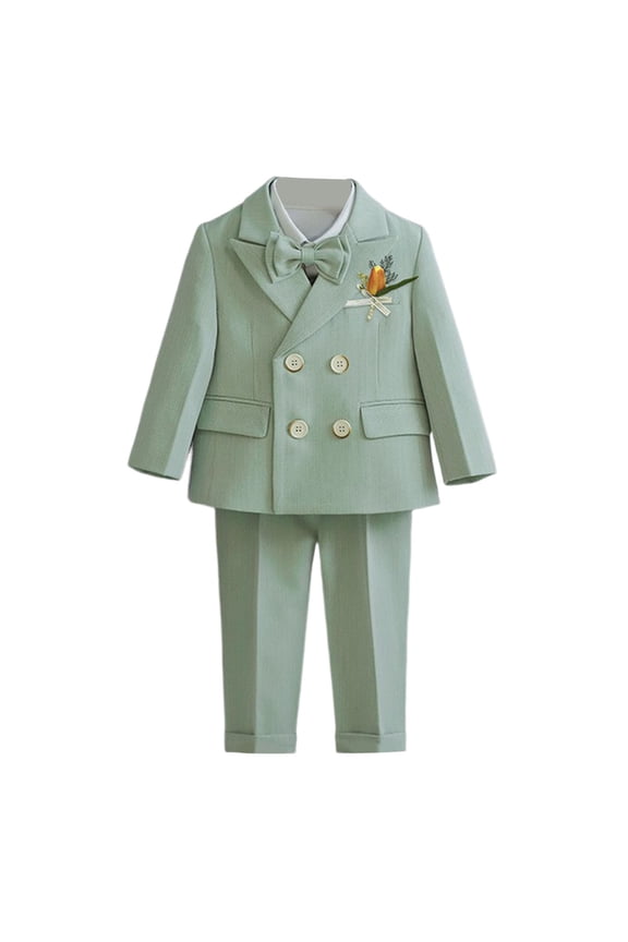 Boys Clothes Pageboy Performance Formal Wear Toddler Tuxedo Birthday Party Vacation Outfits