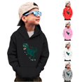 thumbnail image 1 of Vividxx Boys Hoodies Dinosaur Print Long Sleeve Hooded Pullover With Pocket Pullover Tops For Fall Winter Daily Wear 3-4 Years, 1 of 4