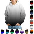 thumbnail image 1 of Vividxx Boys Hoodies Kids Gradient Pullover Long Sleeve Hooded Sweatshirt Loose Fit Casual Outdoor Jacket Fall Winter Clothes 10-11 Years, 1 of 4