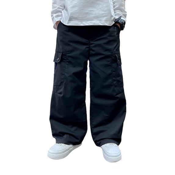 Vividxx Boys Kids Summer Casual Cargo Pants Solid Color Loose Sweatpants Slacks Trousers For Sports Activewear Toddler Comfort Streetwear