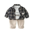 thumbnail image 1 of Vividxx Boys Outfits Sets 2-7 Years Casual Everyday School Wear Round Neck 3PCS Outfits Sets Toddler Kids Comfortable Play Clothes Solid Color Birthday Dailywear, 1 of 7