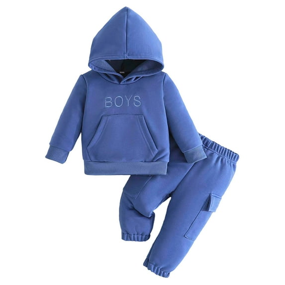 Vividxx Boys Outfits Sets Infants Hooded Sweatshirt And Pants Combo Casual Letter Print Long Sleeve Tops With Bottom For Baby School Fall Winter Outfits Sets Relaxed Fit Dailywear