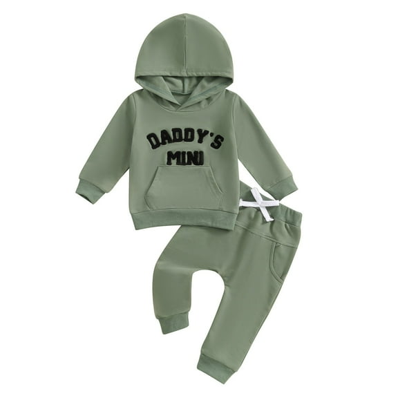 Vividxx Boys Outfits Sets Casual Letter Print Long Sleeve Tops With Drawstring Pants 2PCS Outfits Sets For Baby Winter Fall Everyday Wear Versatile Dailywear