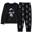 thumbnail image 1 of Vividxx Boys Pajamas Set Winter Astronaut Cartoon Printed Long Sleeve Top Pants Pajamas Loungewear Kids Homewear Comfortable Casual 2-3, 1 of 2