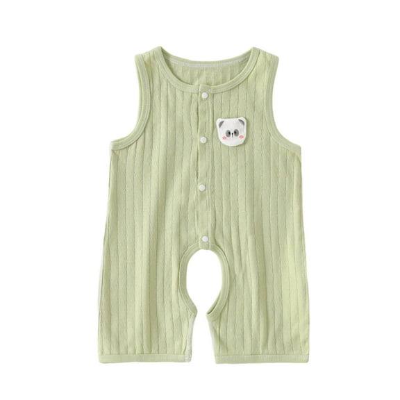 Vividxx Boys Romper Jumpsuit For Outdoor Summer Wear Comfortable Stretchy Round Neck Baby Newborn Onesie Newborn Solid Color Leisure Dailywear