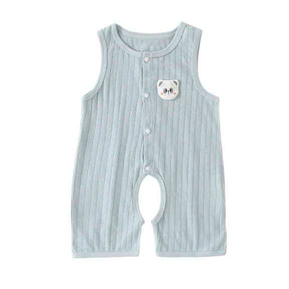 Vividxx Boys Romper Jumpsuit For Outdoor Summer Wear Comfortable Stretchy Round Neck Baby Newborn Onesie Newborn Solid Color Leisure Dailywear