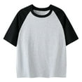 thumbnail image 1 of Vividxx Boys Short Sleeve T-Shirt Color Block Raglan Tee Comfortable Tops For Kids Casual Everyday Wear Youth Summer Outfits Sets Solid Color Toddler O-Neck Boho Dailywear, 1 of 3