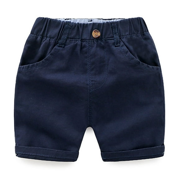 Vividxx Boys Shorts For Toddler 1-6 Years Comfortable Elastic Waist Casual Summer Play Slacks Breathable Kids Active Wear Solid Color Comfort Bottoms