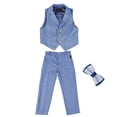 thumbnail image 1 of Vividxx Boys Suit Three Piece Suit Formal Vest Suits Short Sleeved Coats With Shorts Performance Outfits Sets For Children Toddler In Speech Performances Parties Solid Color Lovely Dailywear, 1 of 7
