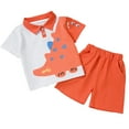thumbnail image 1 of Vividxx Boys Summer Outfits Sets 2-8 Years Casual Short Sleeve T-Shirts Shorts Toddler Clothes Cartoon Print Comfortable Kids Clothing For Daily Wear O-Neck Cozy Dailywear, 1 of 9