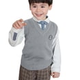thumbnail image 1 of Vividxx Boys Sweaters Knit Vest For Kids Warm Casual Pullover Knit Sweater Vest For Boys Autumn Winter Layering Solid Color Toddler O-Neck Fashionable Knit Vest, 1 of 4