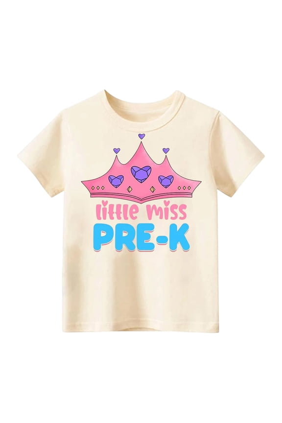 Boys T-Shirt Children's Letter Printed T Shirt Crew Neck T-Shirt Fashion 2-3 Years