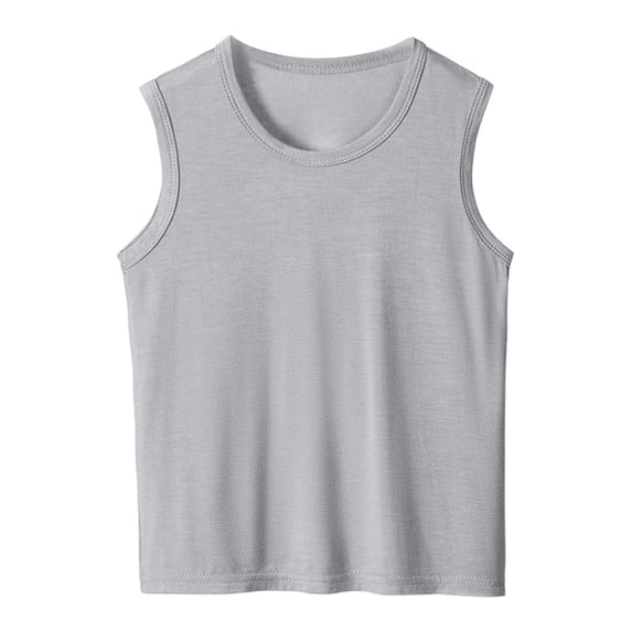 Vividxx Boys Tank Tops For Summer Kids Sleeveless Shirt Soft Fabric Comfortable Casual Wear Lightweight Breathable Tee For Daily Outfits Sets Solid Color Toddler O-Neck Holiday Dailywear