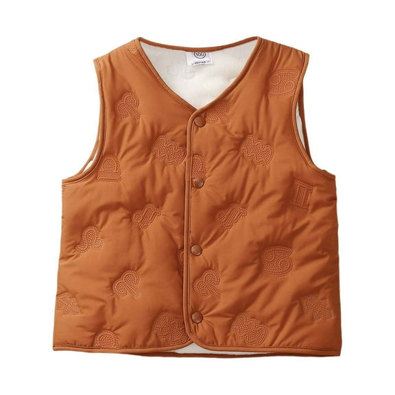 Vividxx Boys Winter Vest Kids Warm Padded Sleeveless Jacket Thermal Inner Layer Thickened Coat For Toddler Children Outdoor 18-24 Months