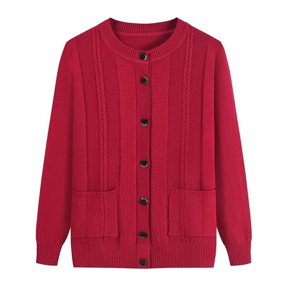 Vividxx Classic Knit Cardigan For Long Sleeve Open Front Sweater Comfortable Lightweight Button Up Top For Casual Wear Fall Fashion Clothes