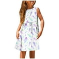 thumbnail image 1 of Vividxx Dress For Girl Fashion Cute Spring Summer Funny Printed Round Neck Sleeveless Casual Dress Comfortable, 1 of 5