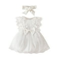 thumbnail image 1 of Vividxx Dress For Girls Baby Girl Flower Dress Summer Tutu Boho Wedding Birthday Party Dresses For Infant Girls 6-12 Months, 1 of 8