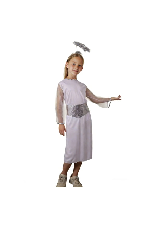 Dress For Girls Dress For Performance White Fairy Tale Party Pageant Long Gown Elegant Holiday Play Outfit 9-10 Years