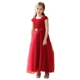 thumbnail image 1 of Vividxx Dress For Girls Elegant Girls Formal Dress For Recital Pageant Performance Tutu Gown With Skirt And Sash 7-8 Years, 1 of 6