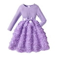 thumbnail image 1 of Vividxx Dress For Girls Elegant Girls Solid Color Dress With Rose Pattern Floral Design For And Daily Wear 4-5 Years, 1 of 6