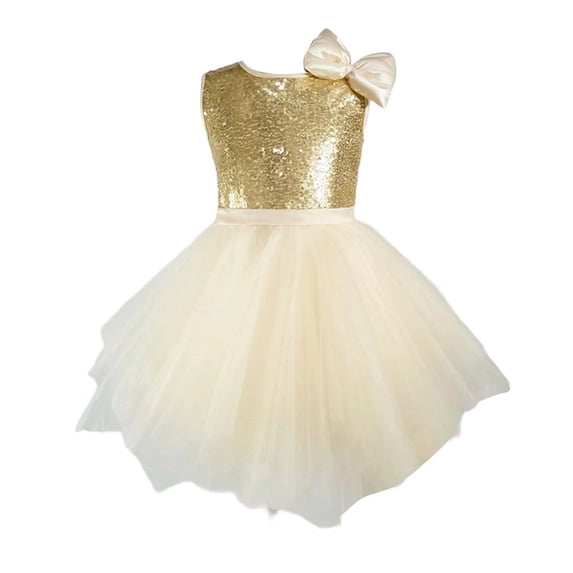 Vividxx Dress For Girls Sleeveless Party Dress With Cute Round Neck For Kids Stage Performance Ready Lightweight Skirt For Girls 2-3 Years