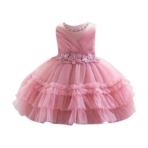 Vividxx Dresses For Girls Summer Sleeveless Girls Dress With 3D Gown For Birthday Party Pageant Performance And Occasions Fashion Vacation