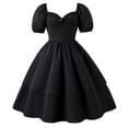 thumbnail image 1 of Vividxx Dresses For Girls Elegant Girls Heart Neckline Sleeve Little Black Dress Summer Party Formal Gown For Party Prom Birthday Formal Kids Birthday Wedding Formal Party, 1 of 6