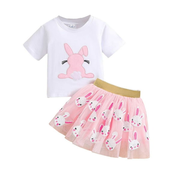 Vividxx Easter Girl Outfit Toddler Girl Easter Outfit Baby Girl Crewneck Shirt Tutu Skirts Set Cute Little Girl Spring Clothes Fashion Clothing Set