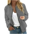 thumbnail image 1 of Vividxx Fall Jackets For Women 2025 Casual Floral Zip Up Outerwear Spring Long Sleeve Coat Stand Lightweight Short Outwear Tops Casual Soft, 1 of 5