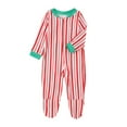 thumbnail image 1 of Vividxx Family Christmas Pajamas Baby Bodysuits Christmas Stripe Printed Pajamas Home Clothes Long Sleeve Romper For Baby Boys Girls 3M, 1 of 7