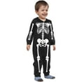 thumbnail image 1 of Vividxx Family Matching Pajamas Infant Boys Girls Halloween Parent Child Outfit White Skeleton Hooded Zipper Home Jumpsuit For Baby Fashion 12M, 1 of 6