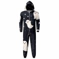 thumbnail image 1 of Vividxx Family Matching Pajamas Men Father Halloween Parent Child Zipper Romper Print Hoodie Family Matching Outfit For Dad Party, 1 of 3