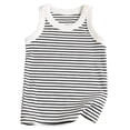 thumbnail image 1 of Vividxx Fashion Girl Casual Sports Tank Tops Comfortable Solid Color Striped Ribbed Sleeveless Turtleneck Tops For Daily Outing Vests Toddler Boho Tank Tops, 1 of 6
